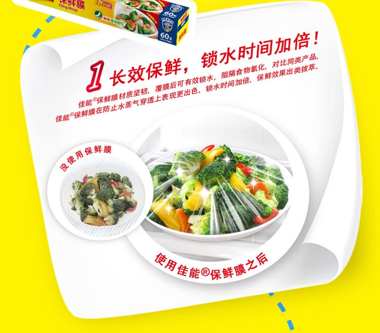 (箱/24個) GLAD佳能 通用保鮮膜30cm寬盒裝60m 一次性食物 60米 正品熱銷 (包運送上門)