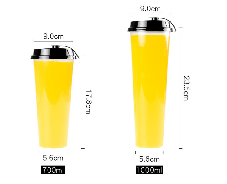 (箱) 90口徑一次性奶茶杯 塑料杯果汁飲料杯注塑杯 外賣打包杯 (包運送上門)