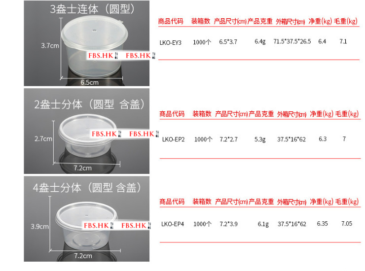 (箱) 一次性醬料杯連體帶蓋 pp透明塑料杯環保 外賣打包調料盒 (包運送上門)