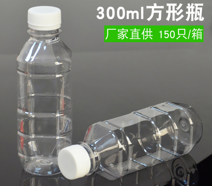 (箱) 透明塑料礦泉水瓶 300ml圓形方瓶空瓶 500ml方瓶 PET涼茶瓶鮮搾果汁外賣瓶 (包運送上門)