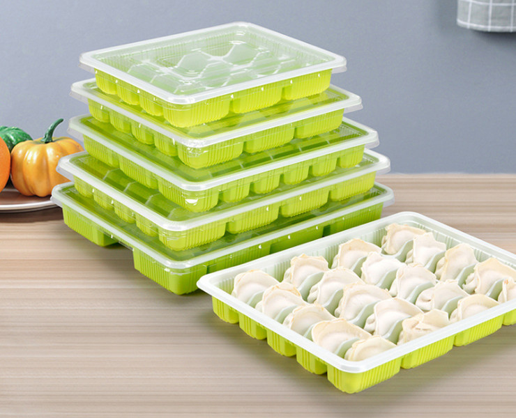 Disposable Take Out Dumpling Meal Box Frozen Fast Food Packing