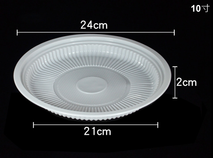 (箱/500隻) 一次性塑料6/8/9/10寸圓形碟子 加厚環保PP零食燒烤派對托盤圓盤 (包運送上門)