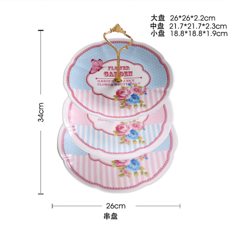 陶瓷餐具套裝 蝴蝶花卉主題西點歐式餐廳婚慶擺台酒店陶瓷糕點盤碗杯碟套裝批發