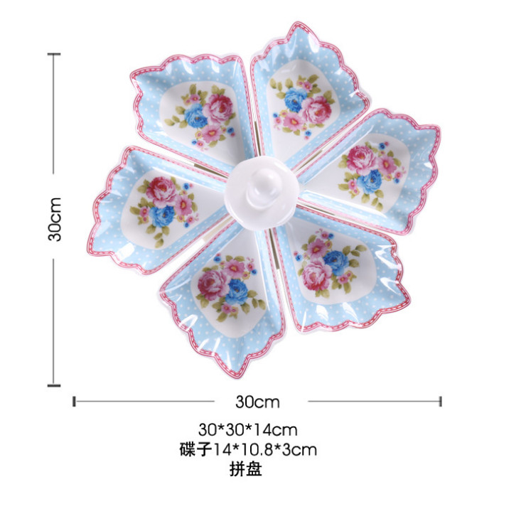 陶瓷餐具套裝 蝴蝶花卉主題西點歐式餐廳婚慶擺台酒店陶瓷糕點盤碗杯碟套裝批發