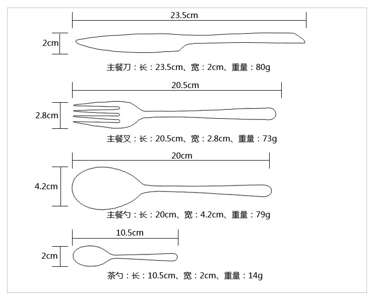 創意帕瑪西餐不銹鋼刀叉勺子斜柄牛排刀水果叉咖啡甜品勺子