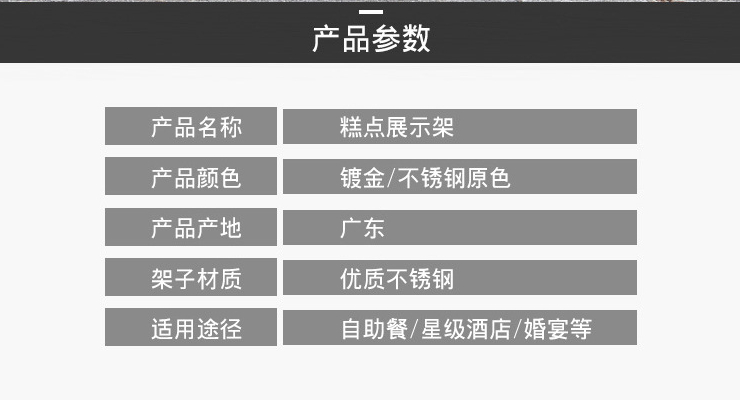 歐式金色蛋糕架 酒店餐廳不銹鋼甜品架 水果點心架