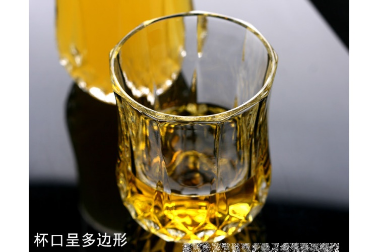 (整箱) 鑽石威士忌酒杯 玻璃杯 創意啤酒杯果汁茶杯 酒杯