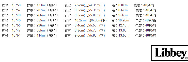 美國Libbey利比 加厚玻璃水杯 扭轉飲料杯