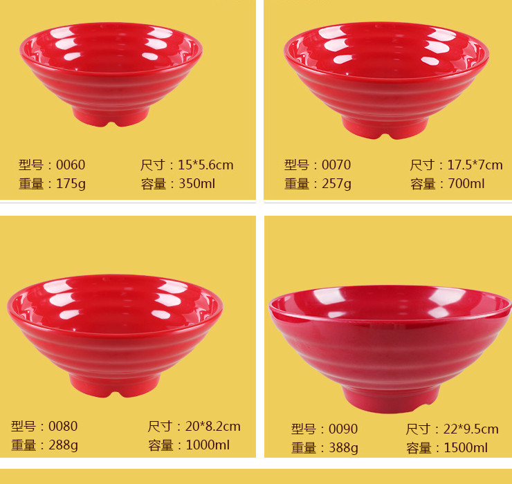 高檔A5密胺仿瓷彩色拉麵碗麻辣燙碗加厚耐高溫湯麵碗 日式碗