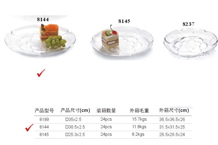 PC高檔仿水晶果盤 蛋糕盤 甜點盤