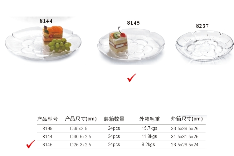 PC高檔仿水晶果盤 蛋糕盤 甜點盤