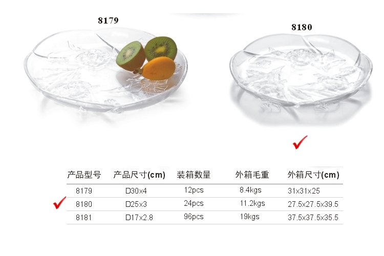 PC高檔仿水晶果盤