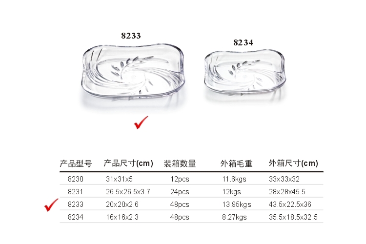 PC高檔仿水晶果盤