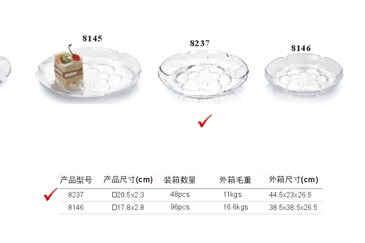 PC高檔仿水晶果盤 蛋糕盤 甜點盤