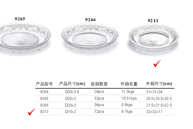 PC高檔仿水晶果盤