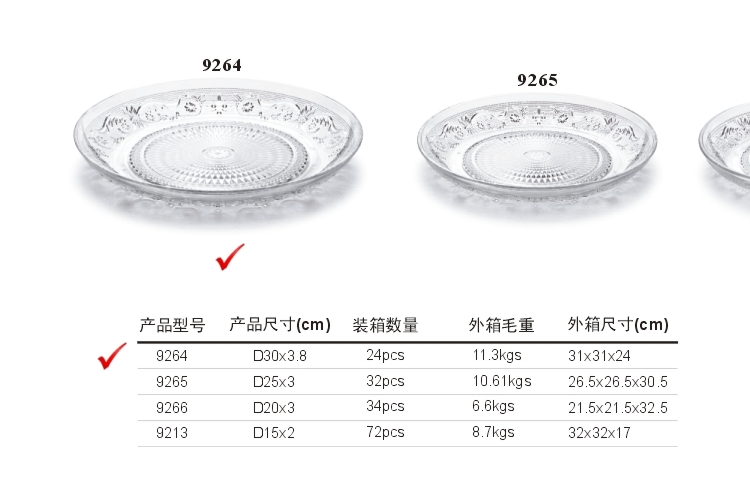 PC高檔仿水晶果盤