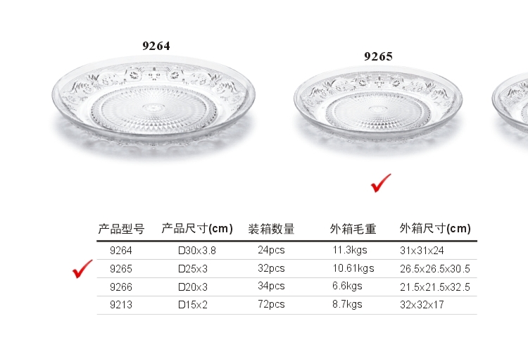 PC高檔仿水晶果盤