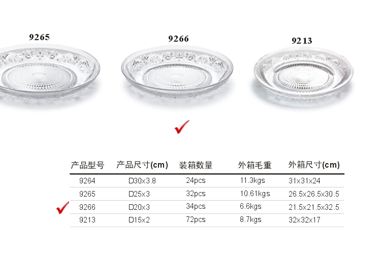 PC高檔仿水晶果盤