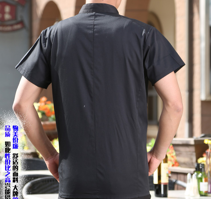 飯店餐廳工作服 短袖廚師服 糕點師工服