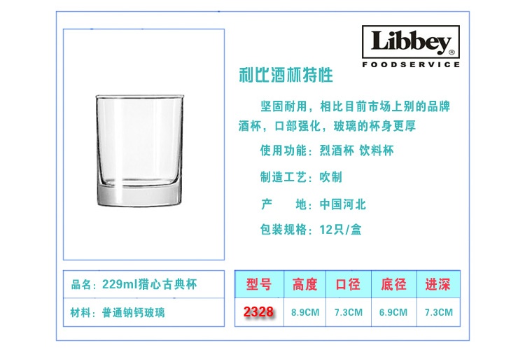 美國利比玻璃清透水杯 直身杯 果汁飲料杯 熱茶杯 熱飲