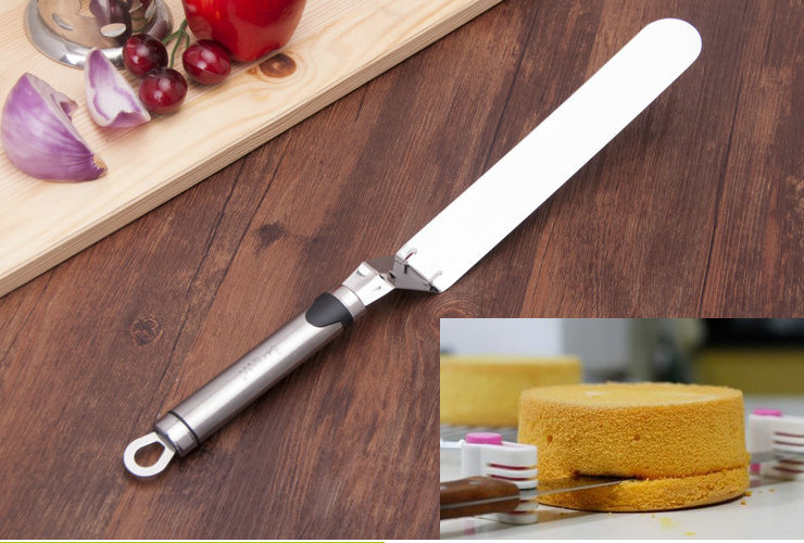 Curved Stainless Steel Spatula Crank Calibrating Straight Knife Bent Butter Knife Baking Tools Wiper