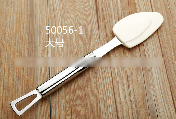 Big-size Stainless Steel Silica Wiping Knife 304 Stainless Steel Handle High-temperature Resistant EU Certified Butter Wiper