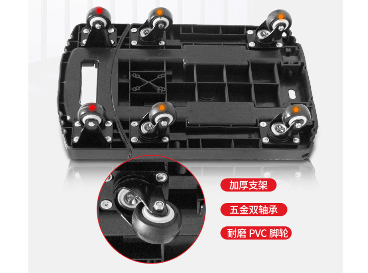 (即取折疊小推車現貨) 可伸縮小推車折疊平板車搬運車折疊便攜靜音手拉車拉貨