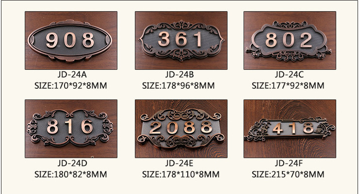 高檔門牌號仿古銅歐式別墅門牌歐式門牌號數字號碼牌標牌