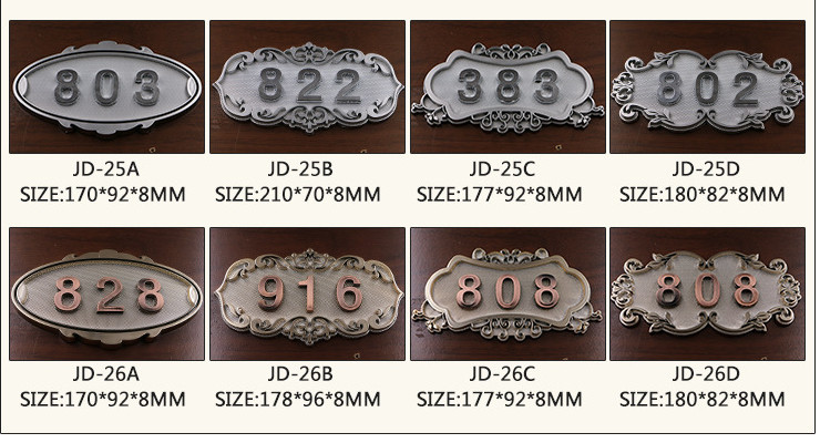 高檔門牌號仿古銅歐式別墅門牌歐式門牌號數字號碼牌標牌