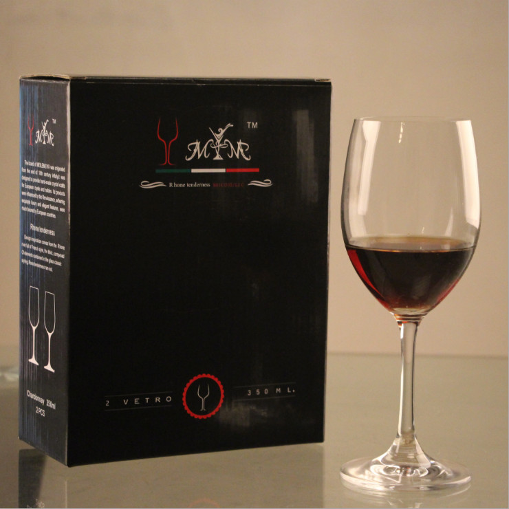 無鉛玻璃水晶紅酒杯 2只禮盒套裝 波爾多杯 酒商贈品 葡萄酒杯