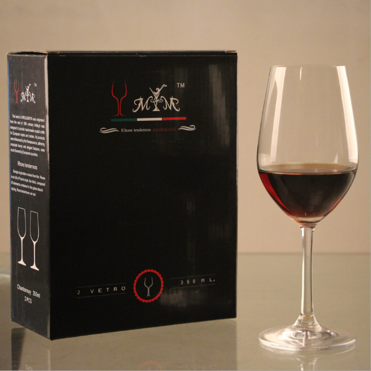 無鉛玻璃水晶紅酒杯 2只禮盒套裝 波爾多杯 酒商贈品 葡萄酒杯