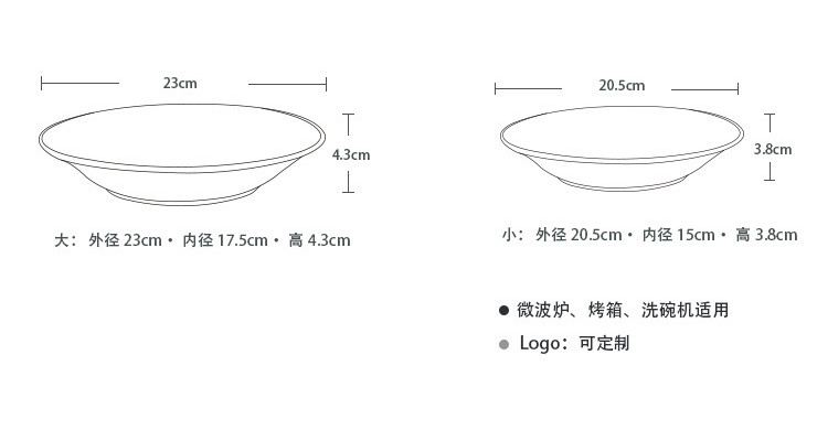 純白陶瓷西餐意面盤深盤菜盤子 螺紋圓形湯盤酒店餐廳